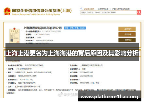 上海上港更名为上海海港的背后原因及其影响分析 上海上港更名为上海海港的背后原因及其影响分析